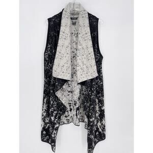 Stella Carakasi Reversible Cashmere Natural Lux Cardigan Vest Sweater Medium M